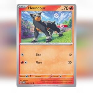 Houndour Pokemon Card 🔥 70 HP 🟡 033/198